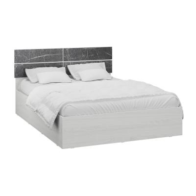 Корпус кровати Теана (1,4м) ясень анкор светлый/МДФ мрамор дарк