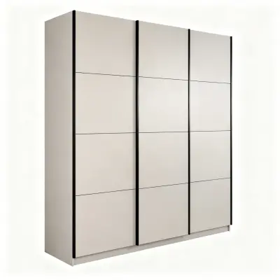 Прайм 3-х дверный (ЛДСП) (Кашемир 1800х2300х570 Прайм 3х Черный профиль)