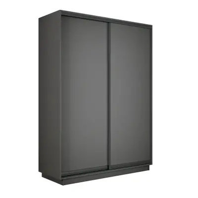 Экспресс 2-х дверный (ЛДСП) (Серый диамант 1200х2200х440 Экспресс 45 2х Черный профиль)