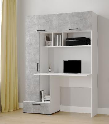 Стол компьютерный Квартет-11 белый/ателье светлое