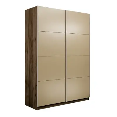 Прайм 2-х дверный (Стекло фисташка) (Крафт табачный 1200х2300х570 Прайм 2х Серебро профиль)