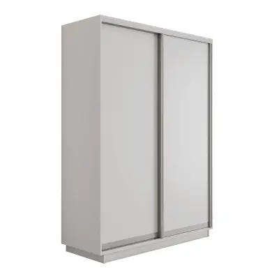 Оптим 2-х дверный 1 секция (ЛДСП) (Белый снег 1200х2200х600 К-2.1 Серебро профиль)