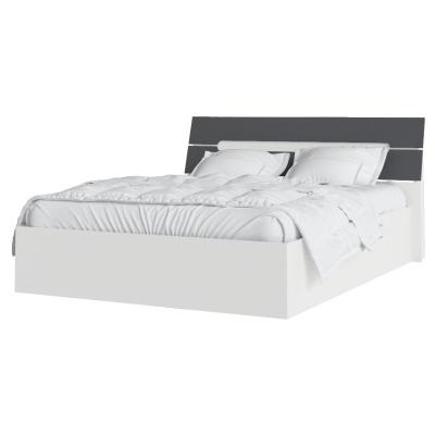 Корпус кровати 1,6 Гавана белый/серый графит