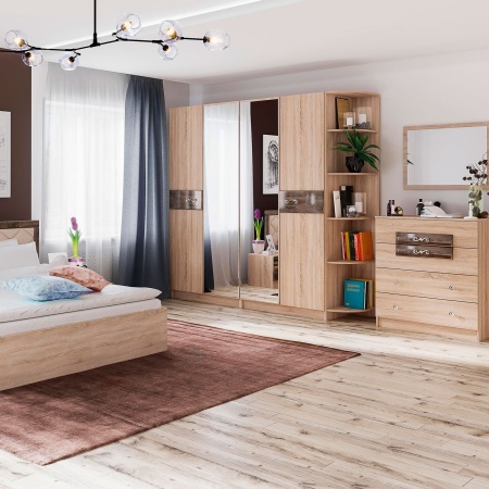 Зеркало Мадлен дуб сонома
