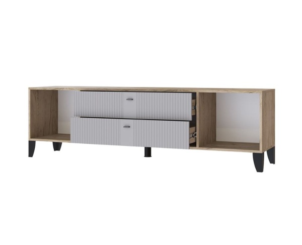 Тумба ТВ Парус-10 дуб крафт серый/серый