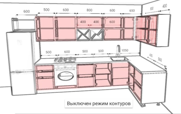 Кухня Гарда Белый Эмалит 375х150