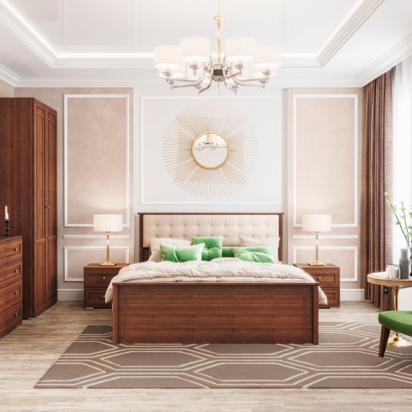 Корпус кровати "Ричард" 1,4 м РКР-2 (1,4) орех донской