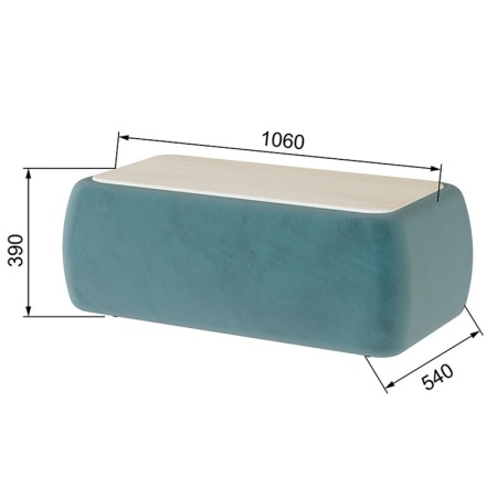 Стол журнальный Дизи бирюза/мдф клен кремовый